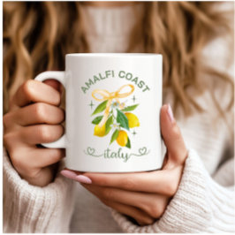 Taza De Café Costa Amalfitana Italia Lemon & Bow Mug - Personal