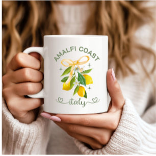 Taza De Café Costa Amalfitana Italia Lemon & Bow Mug - Personal