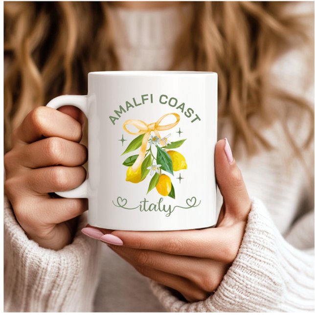 Taza De Café Costa Amalfitana Italia Lemon & Bow Mug - Personal (Subido por el creador)