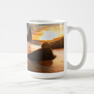 Taza De Café Costa costa en la puesta del sol el California