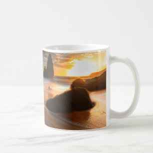 Taza De Café Costa costa en la puesta del sol el California