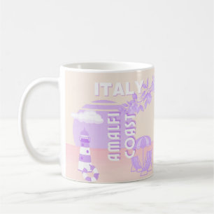 Taza De Café Costa de Amalfi, Arte de Viaje, Viaje Elegante, Pa