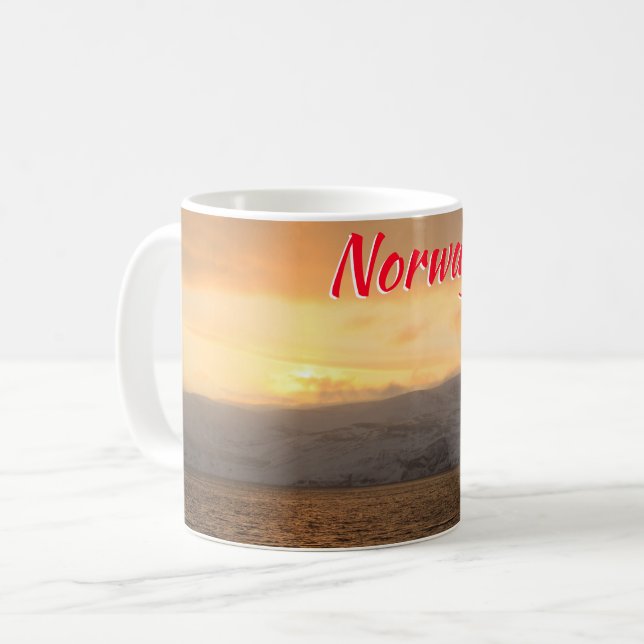 Taza De Café Costa de invierno de Noruega (Anverso izquierdo)