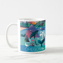 Taza De Café Costa de Oregón 11oz o 15oz Mug