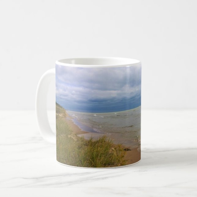 Taza De Café Costa del lago Michigan, Sheyboygan, Indias Occide (Anverso izquierdo)
