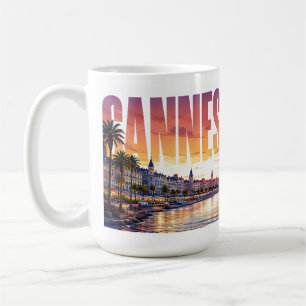 Taza De Café Costa Dorada de la Riviera francesa de Cannes