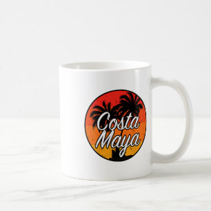 Taza De Café Costa Maya México Vacaciones Cruise Vintage Sunset