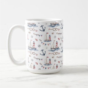 Taza De Café Costa Náutico Velero de la 4ª de Julio Faro