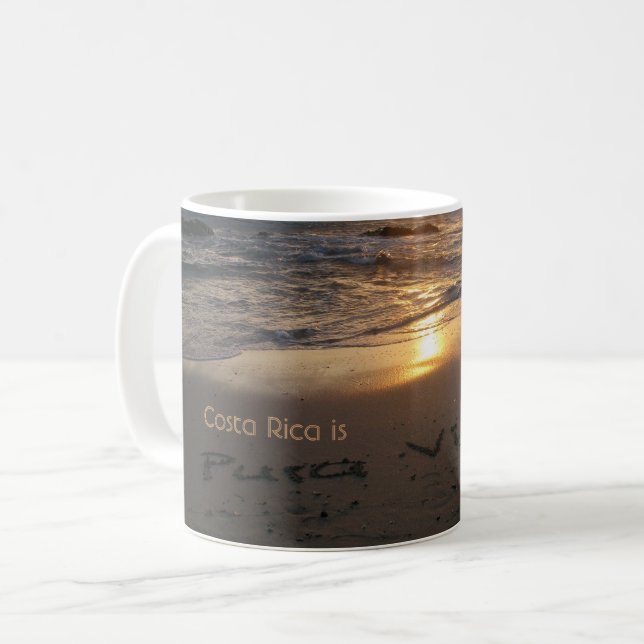 Taza De Café Costa Rica es Pura Vida (Anverso izquierdo)