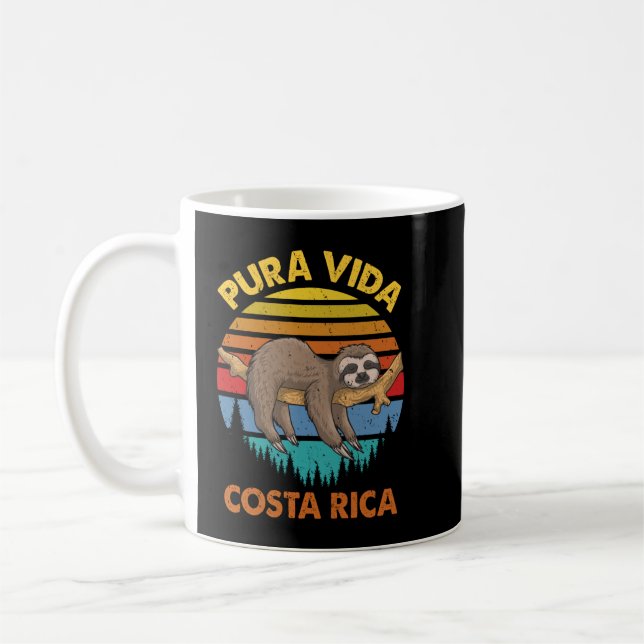 Taza De Café Costa Rica Pura Vida Sloth (Izquierda)