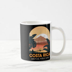 Taza De Café Costa Rica Volcán Arenal Viaje Playa Verano Vaca