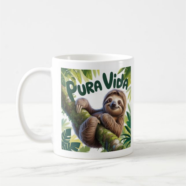 Taza De Café Costa Rican Sloth Bear (Izquierda)