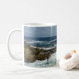 Taza De Café Costa Rocosa y Océano Azul de Aruba
