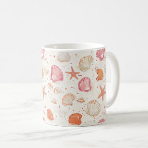 Taza De Café Costa Rústica - Aguas marinas, pez estrella, arrec