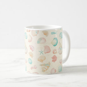 Taza De Café Costa Rústica - Aguas marinas, pez estrella, arrec