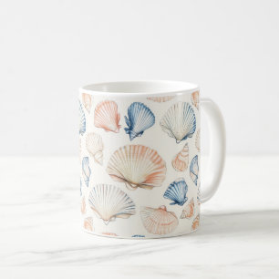 Taza De Café Costa Rústica - Aguas marinas, pez estrella, arrec