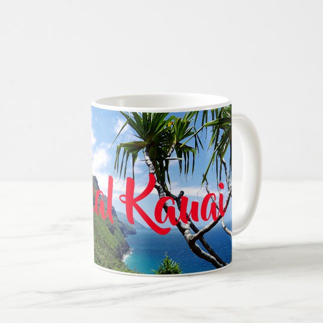 Taza De Café Costa tropical Hawaii del Nepali de Kauai (Anverso derecho)