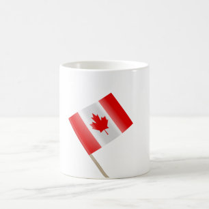 Taza De Café Costilla de dientes de la bandera de Canadá