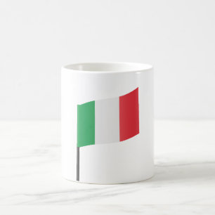Taza De Café Costilla de dientes de la bandera italiana