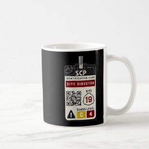 Taza De Café Costuma De Identificación Del Director De Sitio De
