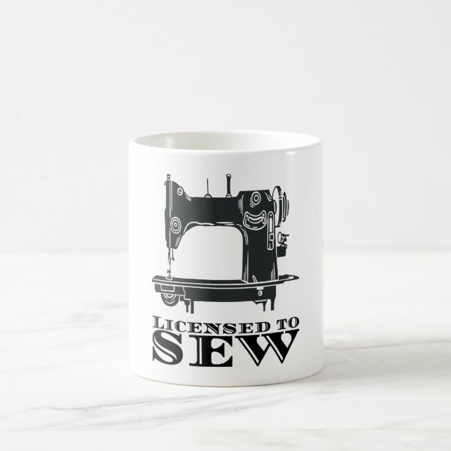 Taza De Café Costura - Licencia para coser (Centro)