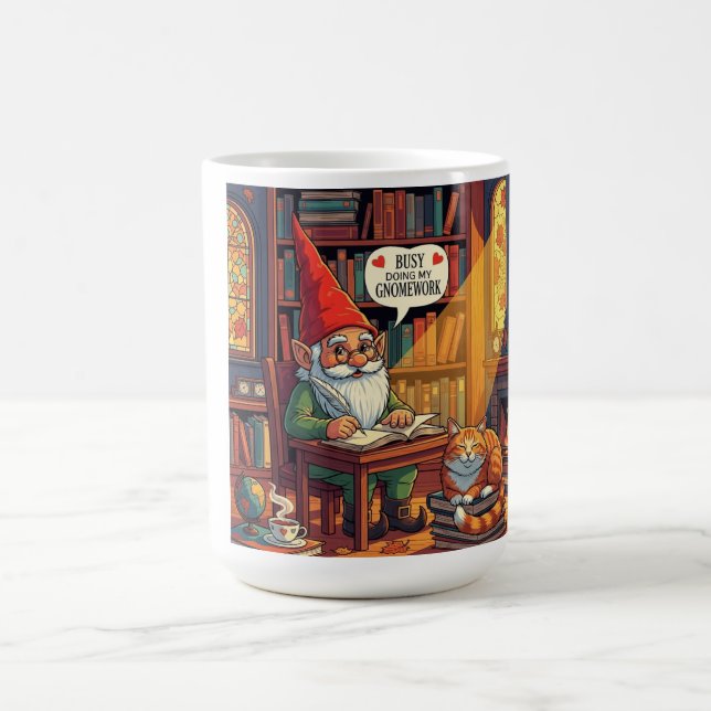 Taza De Café Cosy gnome haciendo su gnometría (Centro)