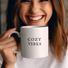 Taza De Café Cosy Vibes Fall Mug Modern Minimal Coffee Cup