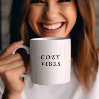 Taza De Café Cosy Vibes Fall Mug Modern Minimal Coffee Cup