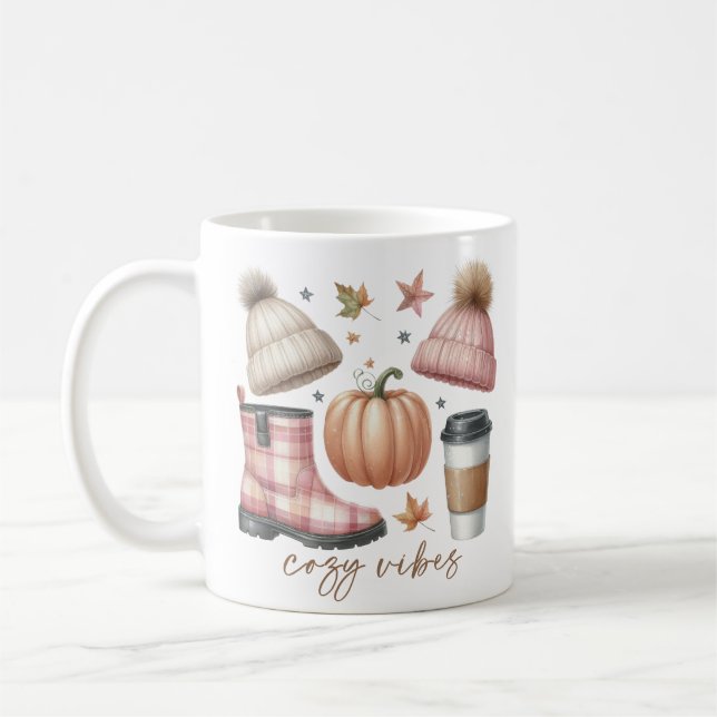 Taza De Café Cosy Vibes Fall Themed (Izquierda)
