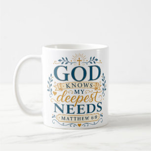 Taza De Café Cota cristiana 'Dios conoce mis necesidades más pr