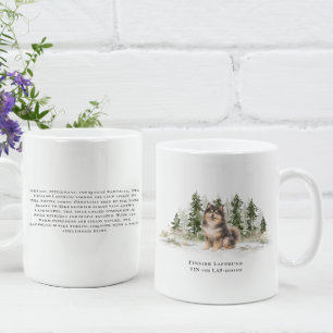 Taza De Café Cota de raza acuarela perro Finnish Lapphund