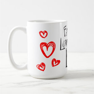 Taza De Café Cotas de actitud de amor de vida de corazones rojo