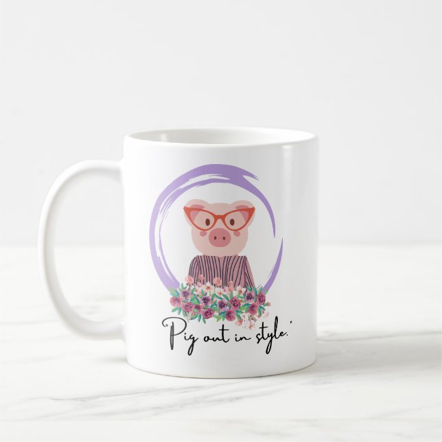 Taza De Café cotización de cerdo - estilo de cerdo (Izquierda)