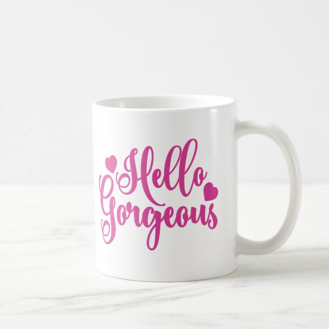 Taza De Café Cotización de Pink Hello (Derecha)