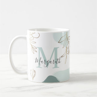 Taza De Café Cotización personalizada de citas de monogramas