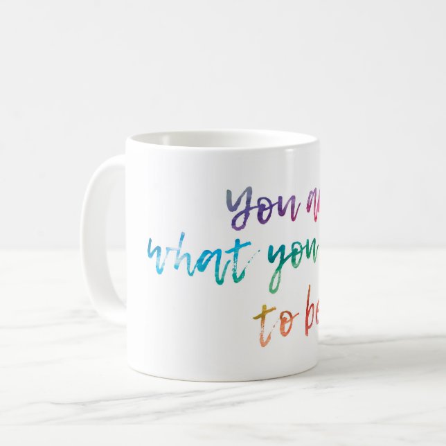 Taza De Café Cotización positiva de acuarela manuscrita (Anverso izquierdo)