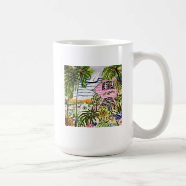Taza De Café Cottage rosa en la Bahía I (Derecha)