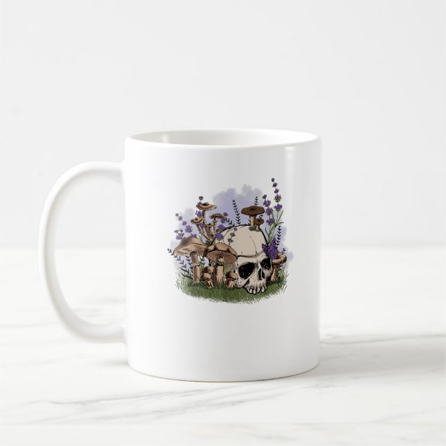 Taza De Café Cottagecore Aesthetic Mushroom Man Goblincore Fant (Izquierda)