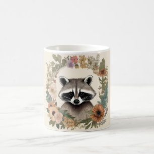 Taza De Café Cottagecore Cute Raccoon