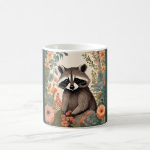 Taza De Café Cottagecore Cute Raccoon