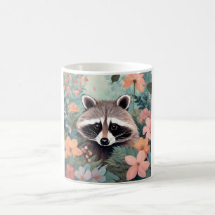 Taza De Café Cottagecore Cute Raccoon