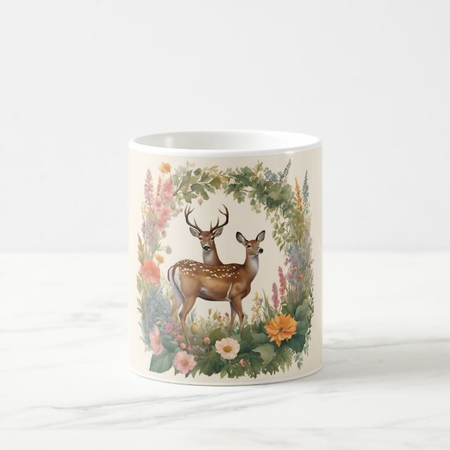 Taza De Café Cottagecore Deer (Centro)