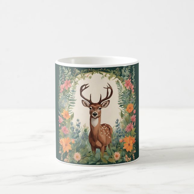 Taza De Café Cottagecore Deer (Centro)