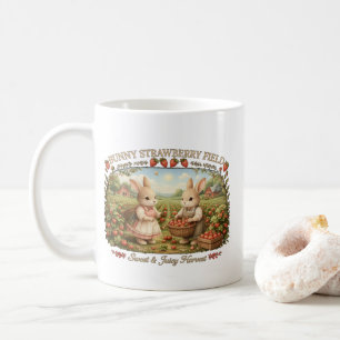 Taza De Café Cottagecore Ilustración Vintage Conejo Campo de Fr