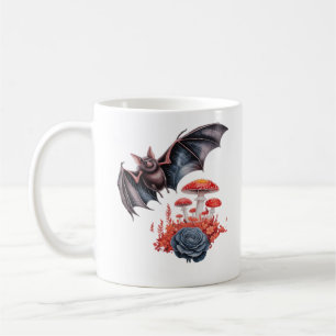 Taza De Café Cottagecore Mariposas Murciélagos Hongo Goblincore