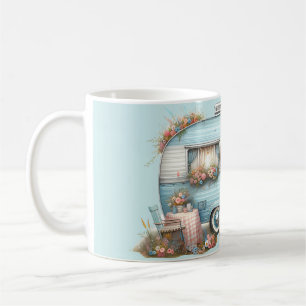Taza De Café Cottagecore Vintage Floral Camper Boho Acentos