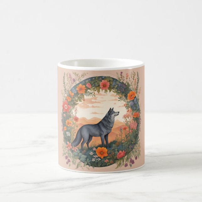Taza De Café Cottagecore Wolf (Centro)