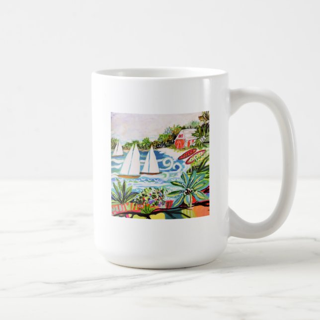 Taza De Café Cottaje Rojo de la Bahía II (Derecha)