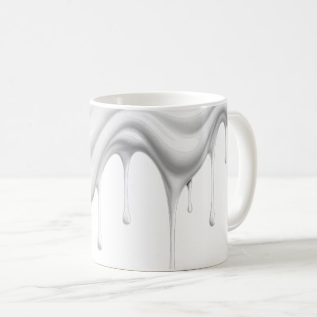 Taza De Café Coulure de peinture blanche. (Anverso derecho)