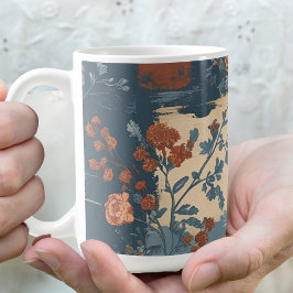 Taza De Café Country Blue Rust Rustic Farmhouse